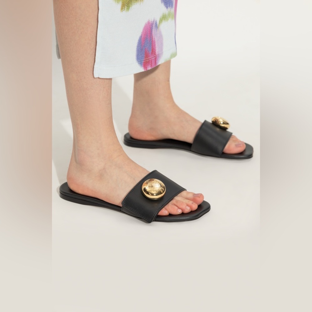 LOEWE Pebble Leather Slides